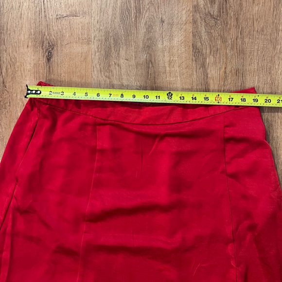 Draper James Brilliant Red Satin A-Line Pull On Skirt Size XXL - Picture 6 of 9